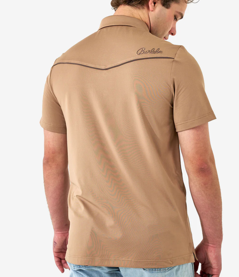 Pearl Snap Performance Polo - Mallards (Khaki)
