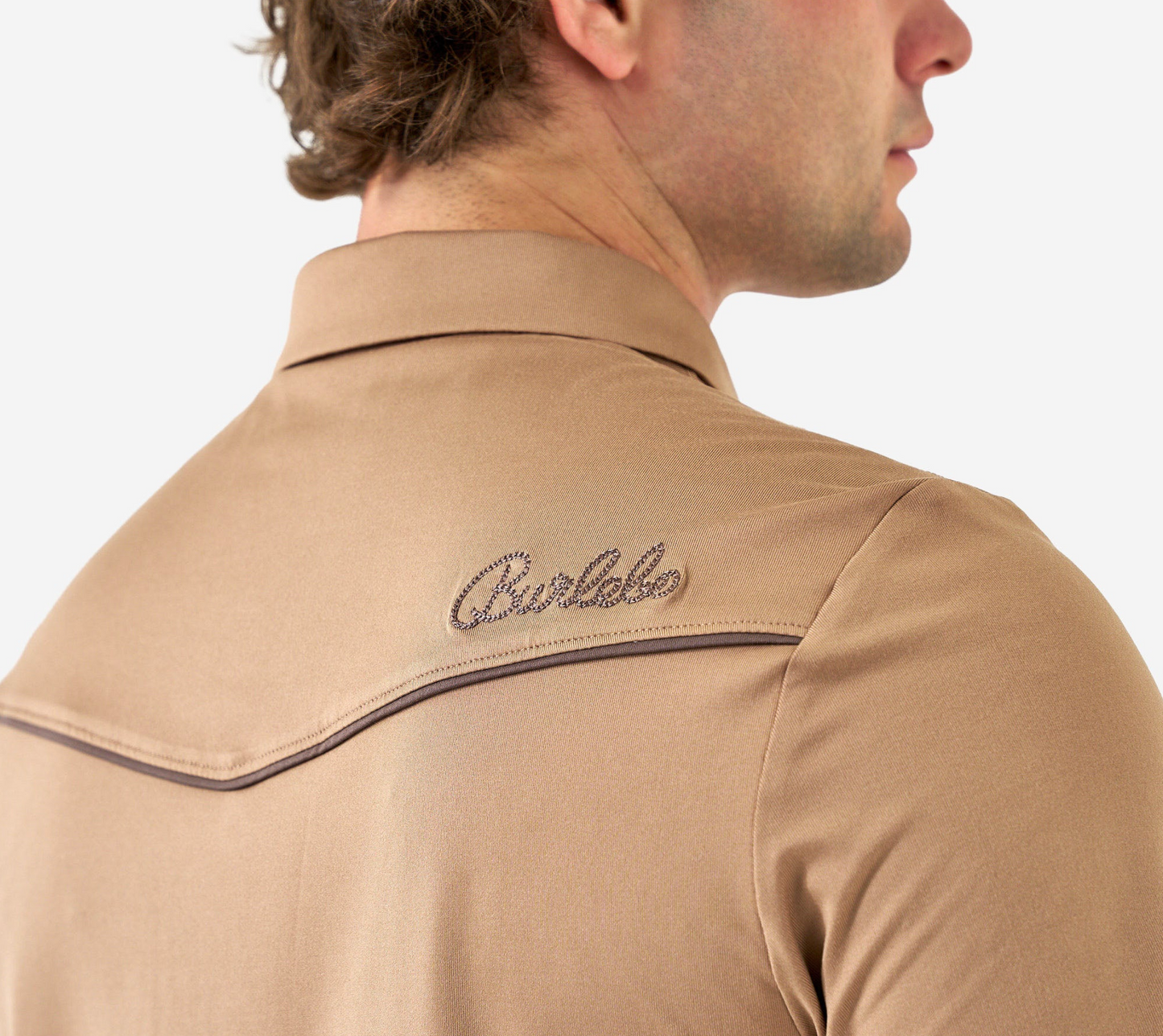 Pearl Snap Performance Polo - Mallards (Khaki)