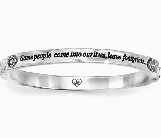SIL/STN FOOTPRINTS BANGLE