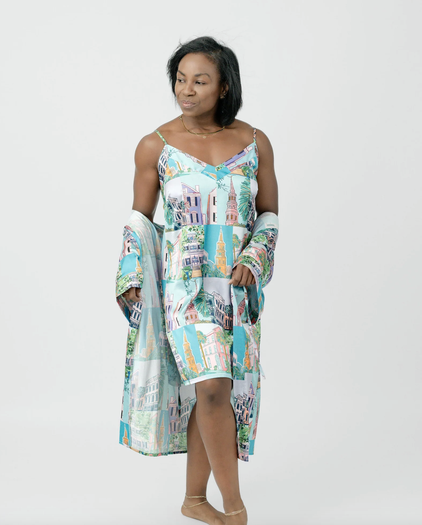 Charleston Pop Chemise - Charleston Print