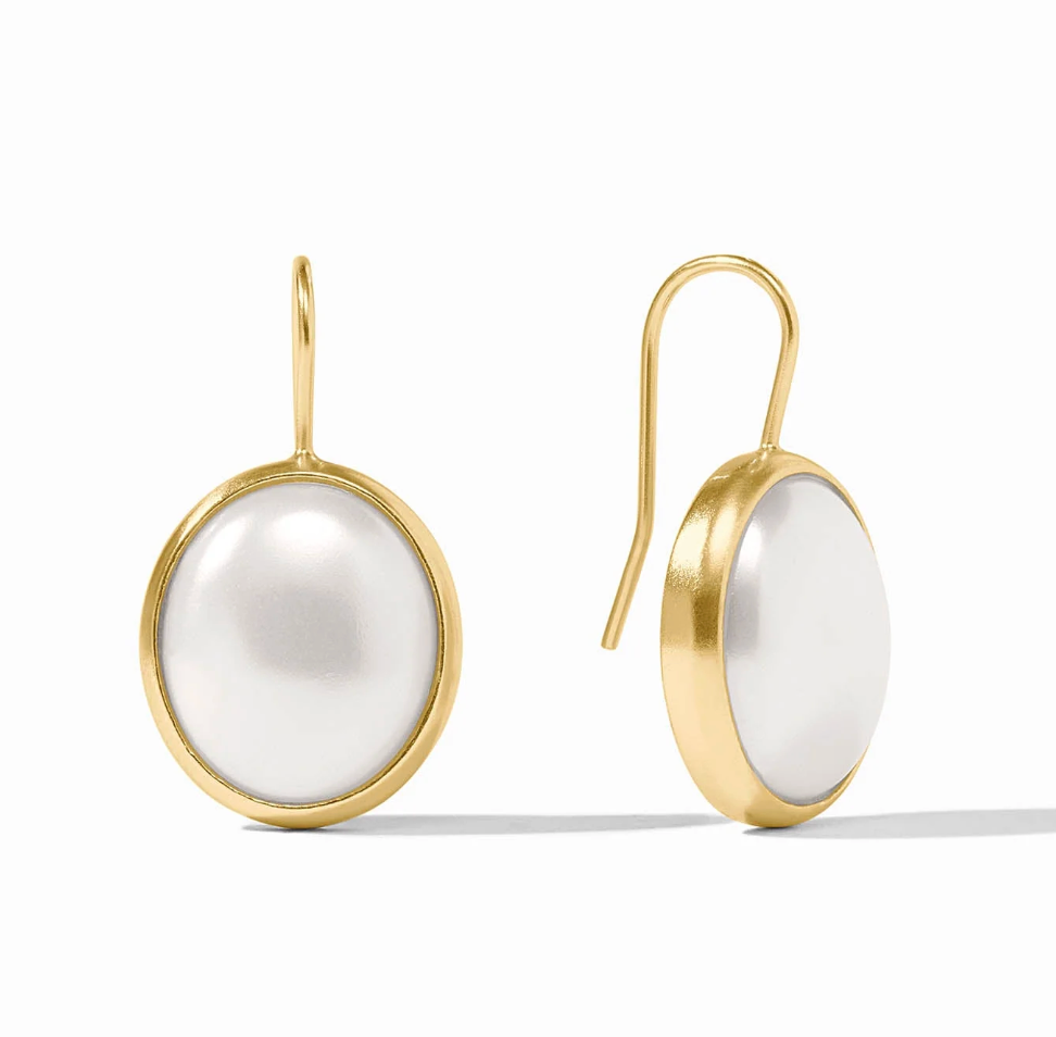 Laguna Stone Earring-Pearl-OS