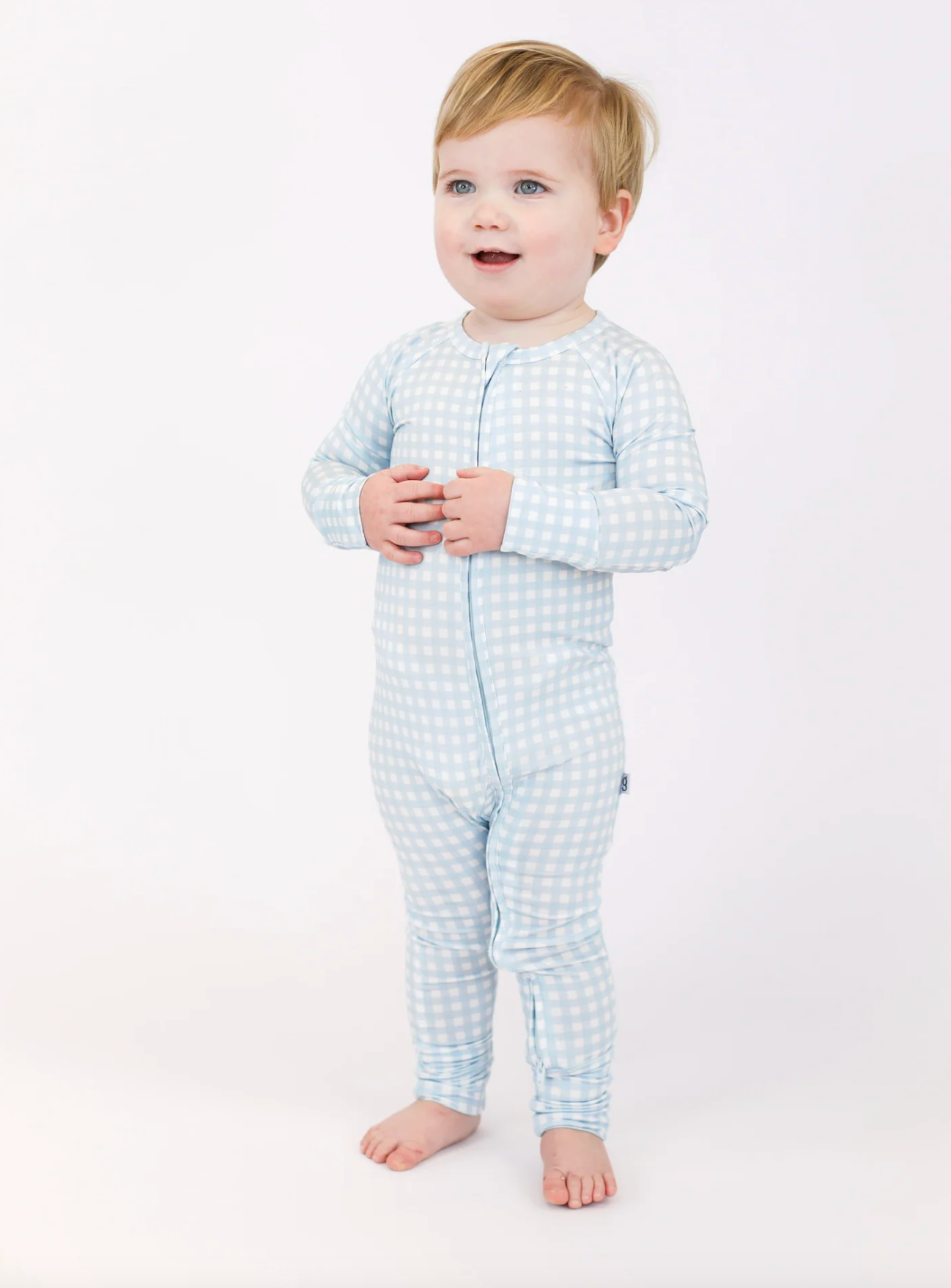 LS ZIP PJ-GINGHAM COTTAGE BLUE