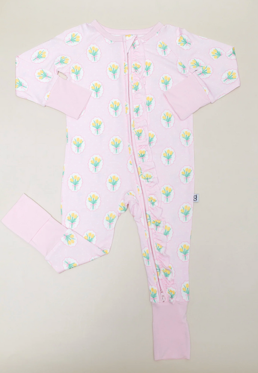 LS ZIP PJ- FANCY TULIPS