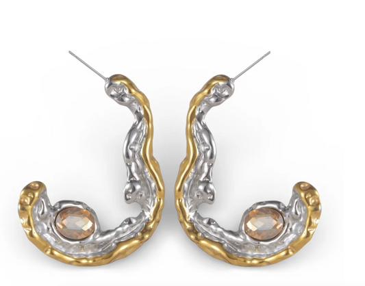 HOOK 2TONE EARRING