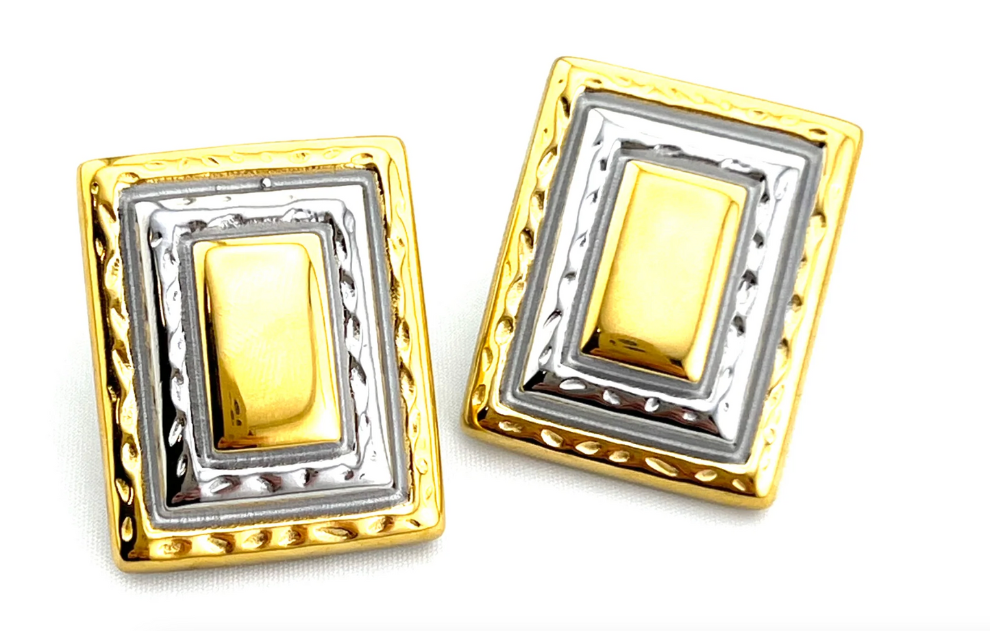 RECTANGLE MIX EARRINGS