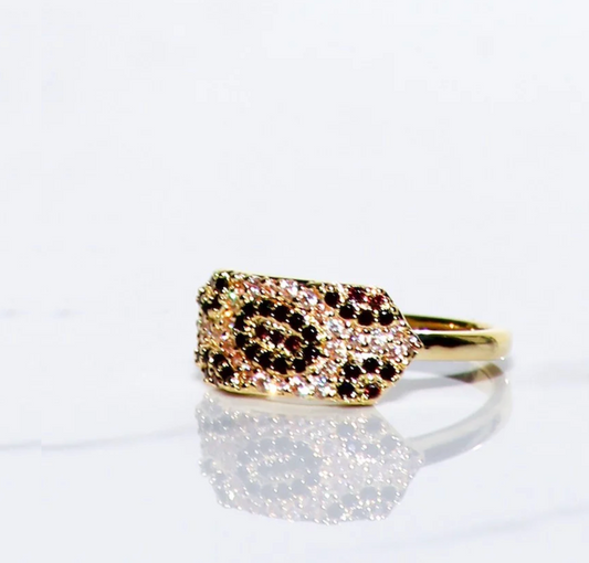ID RING LEPOARD-GOLD