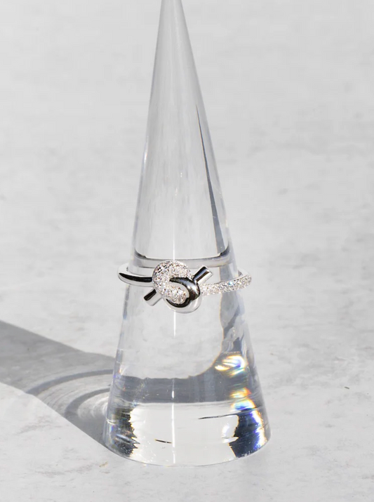 LOVE KNOT RING-SILVER