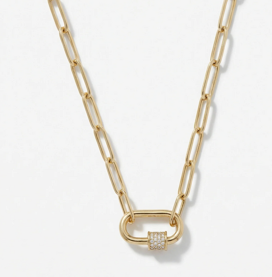 CARABINER necklace-GOLD