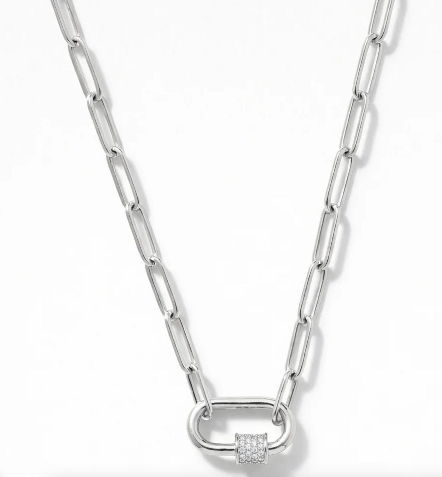 CARABINER necklace- SILVER