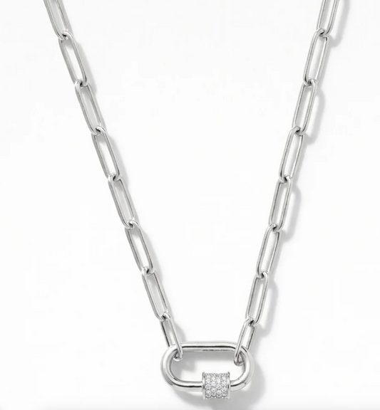 CARABINER necklace- SILVER