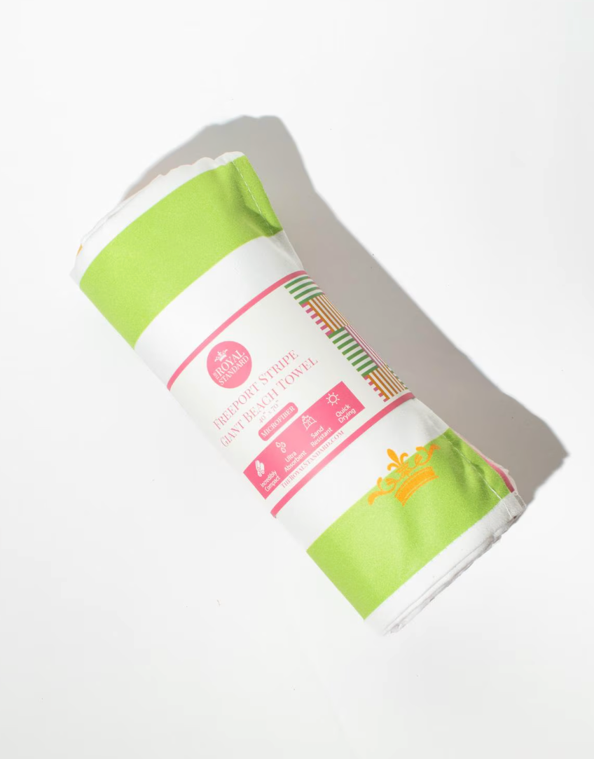 Freeport Stripe Giant Beach Towel    Red/White/Blue    40x70