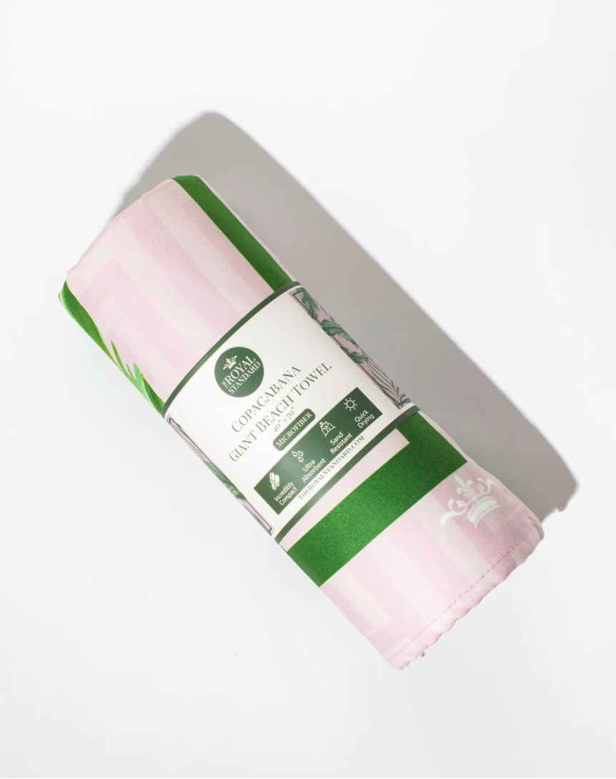 Copacabana Giant Beach Towel    Pink/Green    40x70