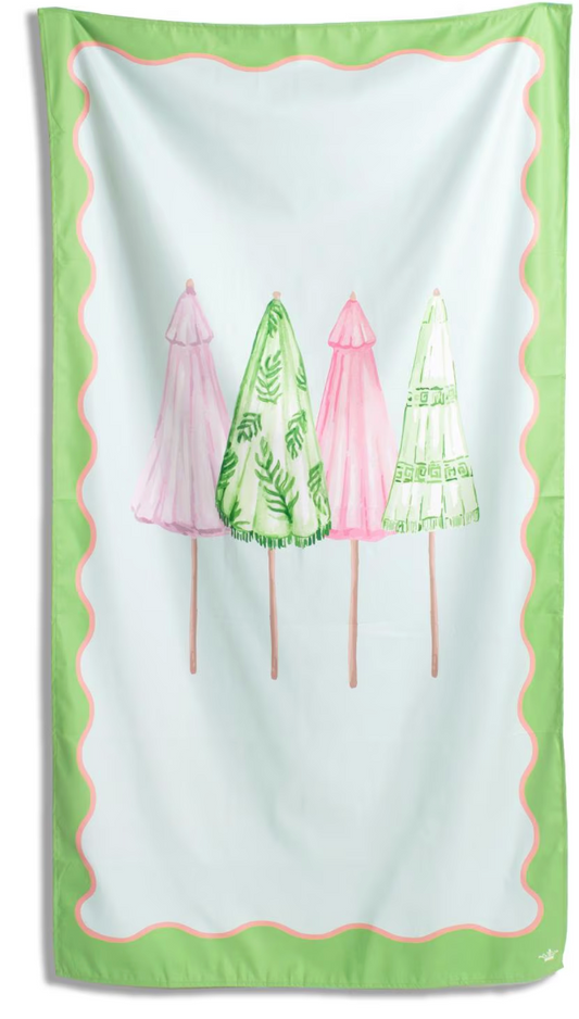 Riviera Giant Beach Towel    Blue/Green/Pink    40x70