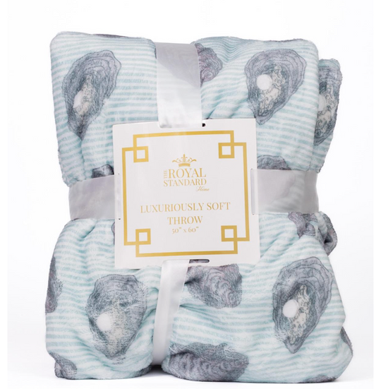 Awe Shucks Throw   Blue/Grey   50x60