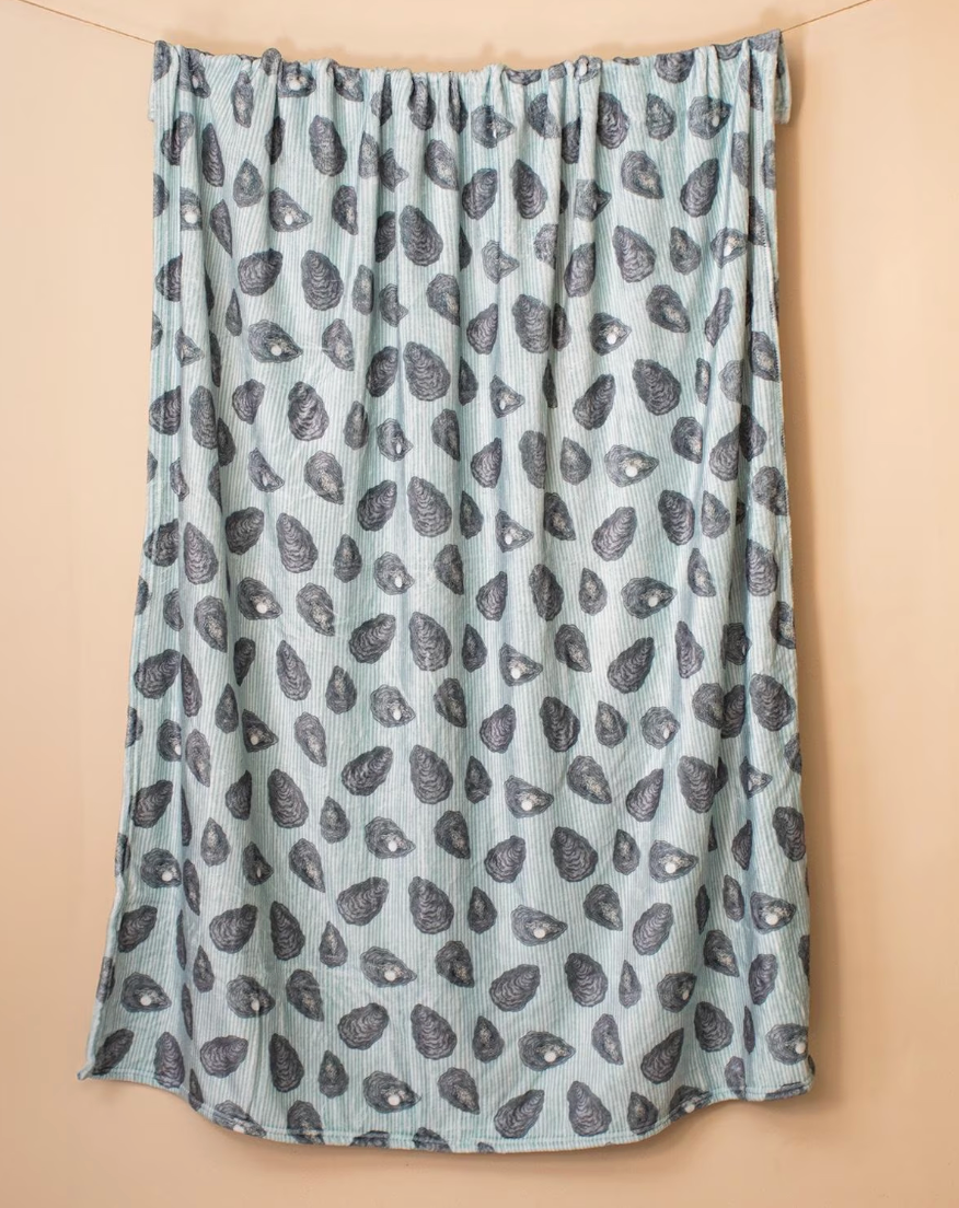 Awe Shucks Throw   Blue/Grey   50x60