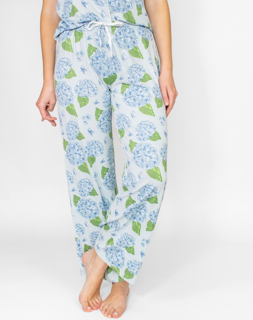 Hydrangea Sleep Pants   Illusion/Blue/Green   Large