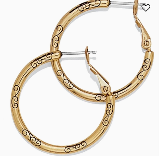 Small Hoop Charm Earrings