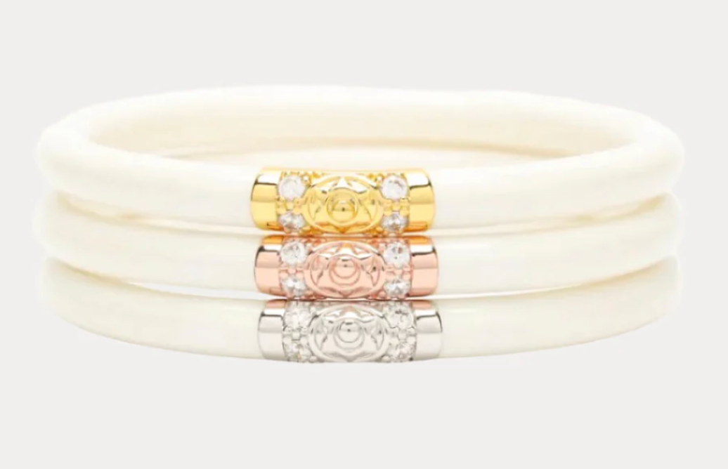 Ivory Three Kings All Weather Bangles  (Set of 3)