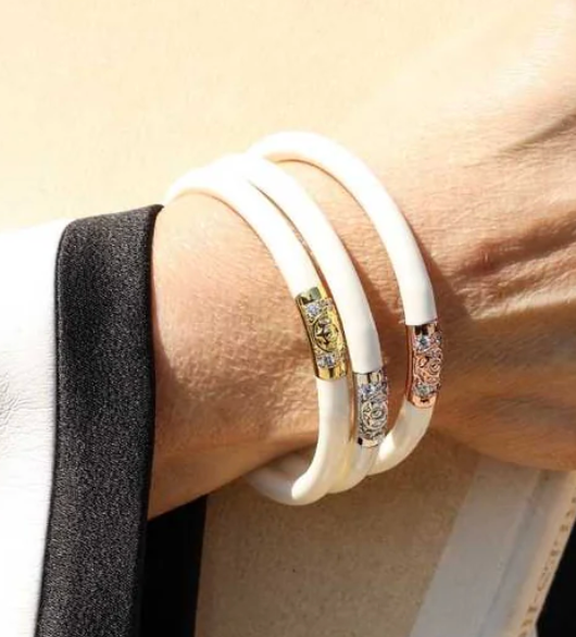 Ivory Three Kings All Weather Bangles  (Set of 3)
