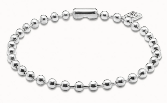 Sterling silver-plated bead necklace