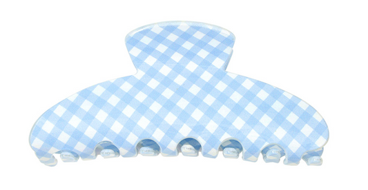 CLAW CLIP- BLUE GINGHAM