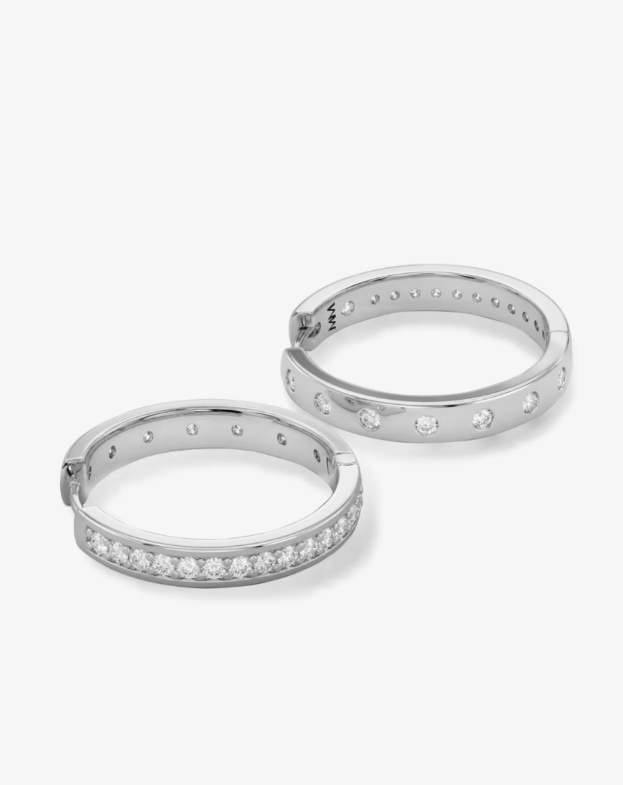 Ashley Infinity Reversible Hoops 1'-Silver