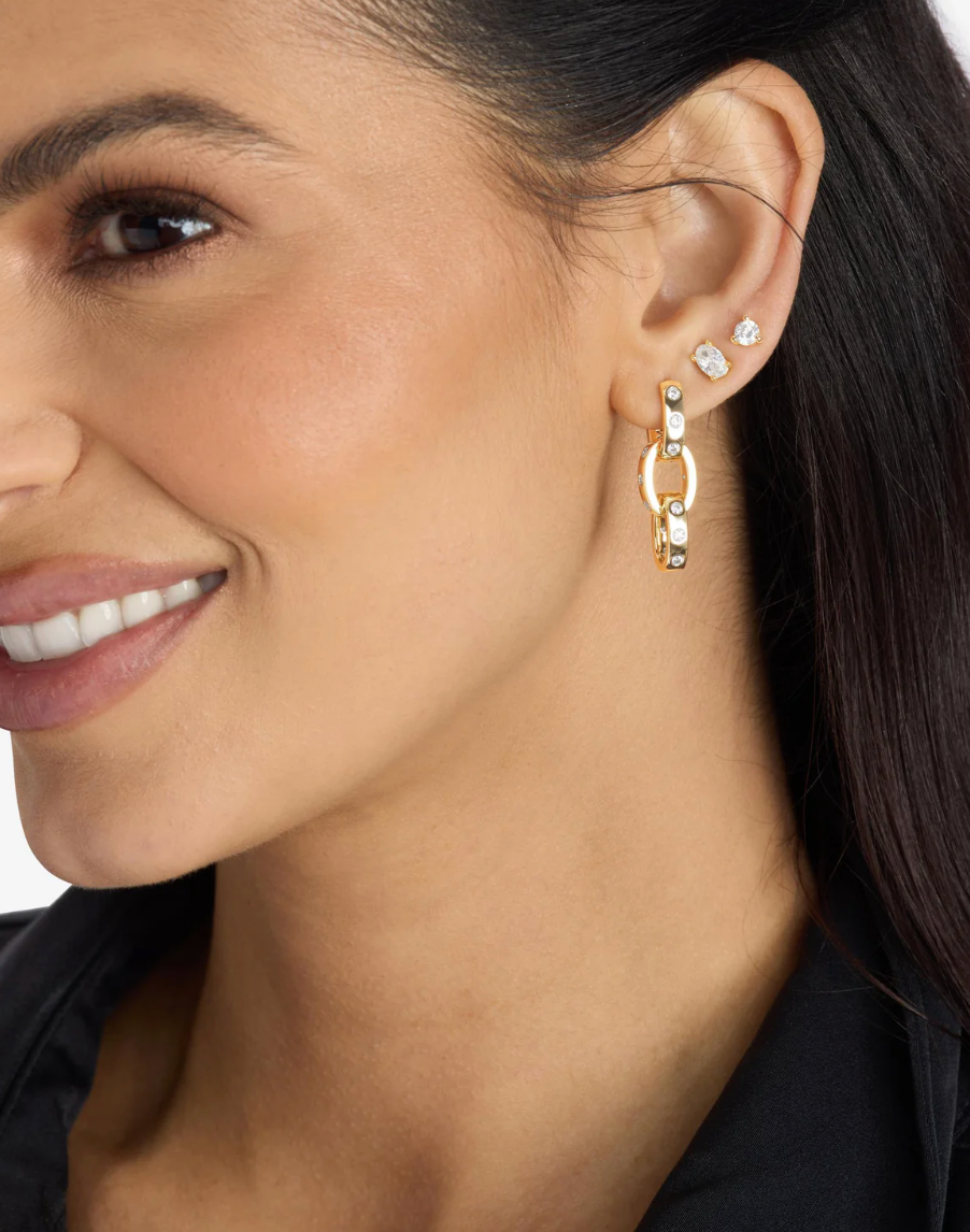 Ashley Chain Convertible Earring-Gold