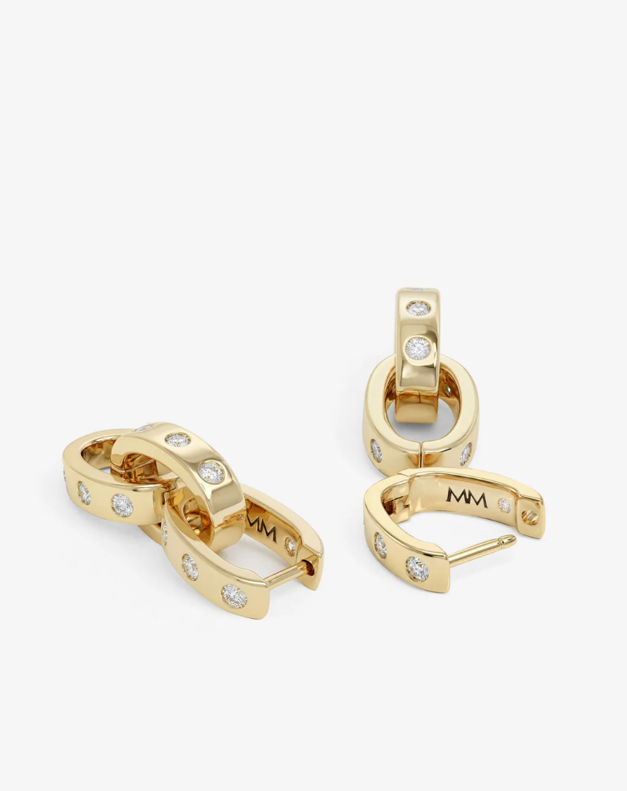 Ashley Chain Convertible Earring-Gold
