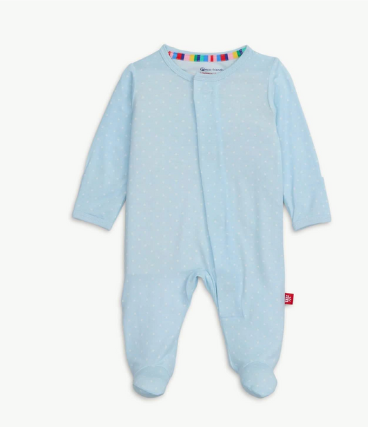 PIN DOT BLUE FOOTIE