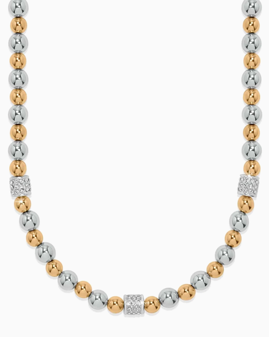 Meridian Petite Station Necklace Slv  Gld