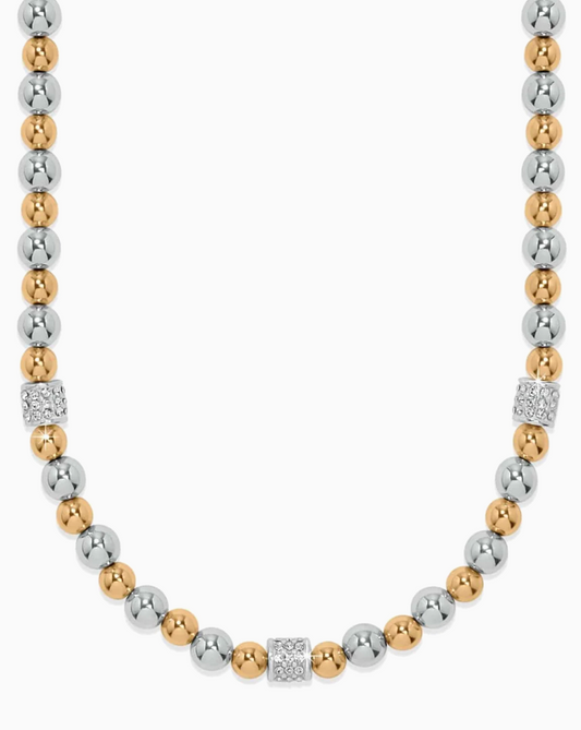 Meridian Petite Station Necklace Slv  Gld