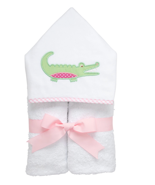 Alligator Everykid Towel, Pink