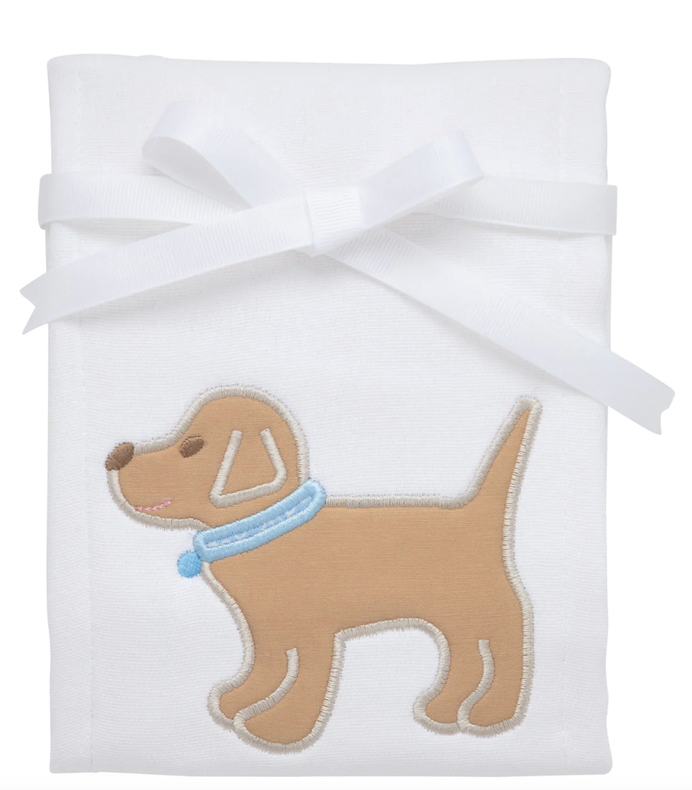 BLUE LAB PUPPY APPLIQUE BURP