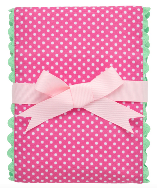 Alligator Fancy Fabric Burp, Pink