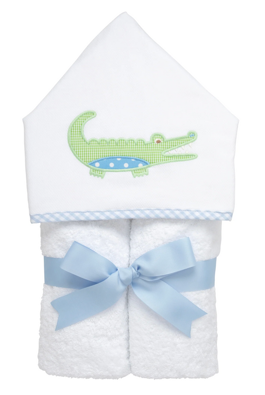 Alligator Everykid Towel, Blue