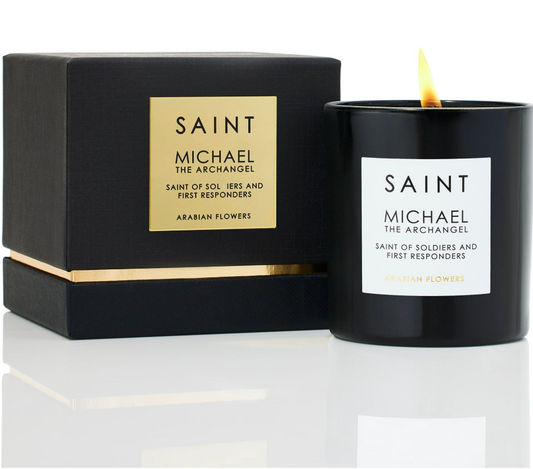 SAINT MICHAEL THE ARCHANGEL, 11 OZ SAINT CANDLE (8 OZ FILL)