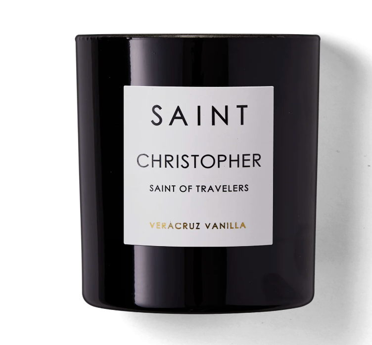 SAINT CHRISTOPHER, 11 OZ SAINT CANDLE (8 OZ FILL)
