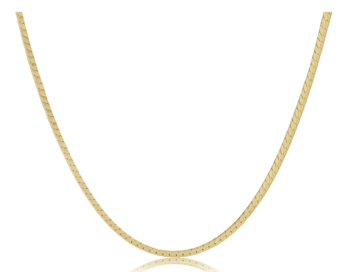 15" Choker Herringbone Chain - Gold