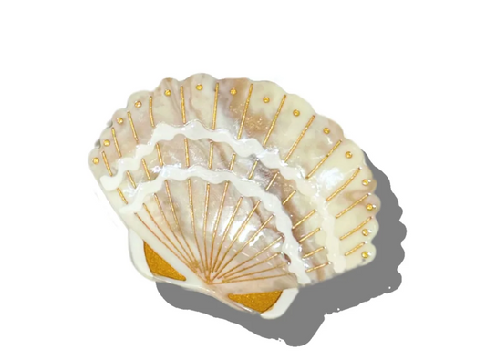 Hand-painted Seashell Claw Hair Clip | Eco- Friendly