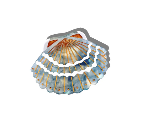 Hand-painted Seashell Claw Hair Clip
