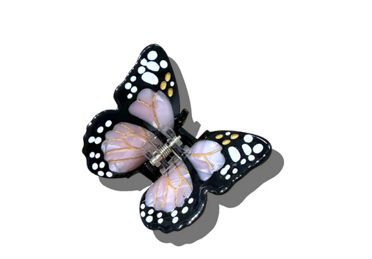 Hand-painted Mini Monarch Butterfly Claw Hair Clip