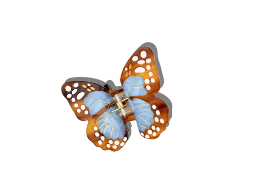 Hand-painted Mini Boho Monarch Claw Hair Clip