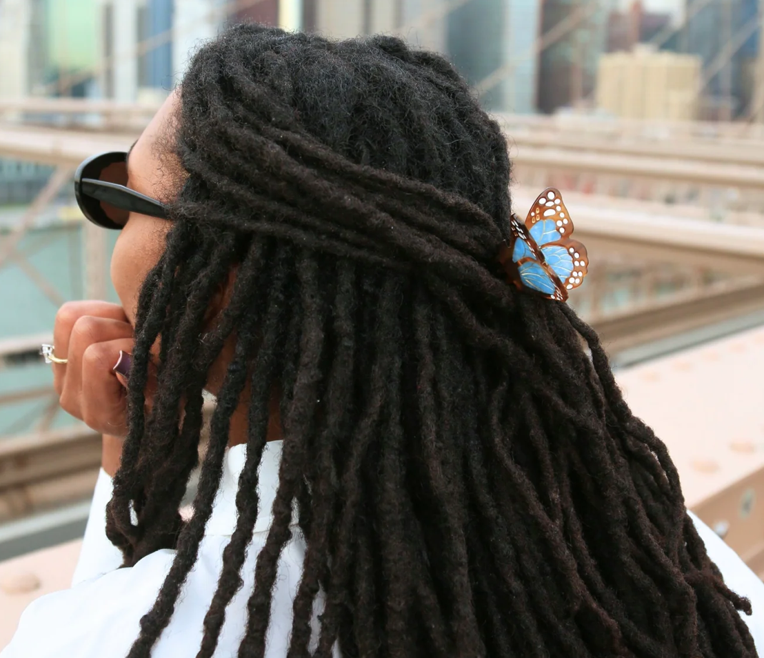 Hand-painted Mini Boho Monarch Claw Hair Clip