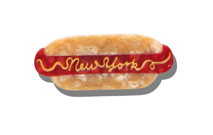 Hand-painted Hotdog Brooch Pin