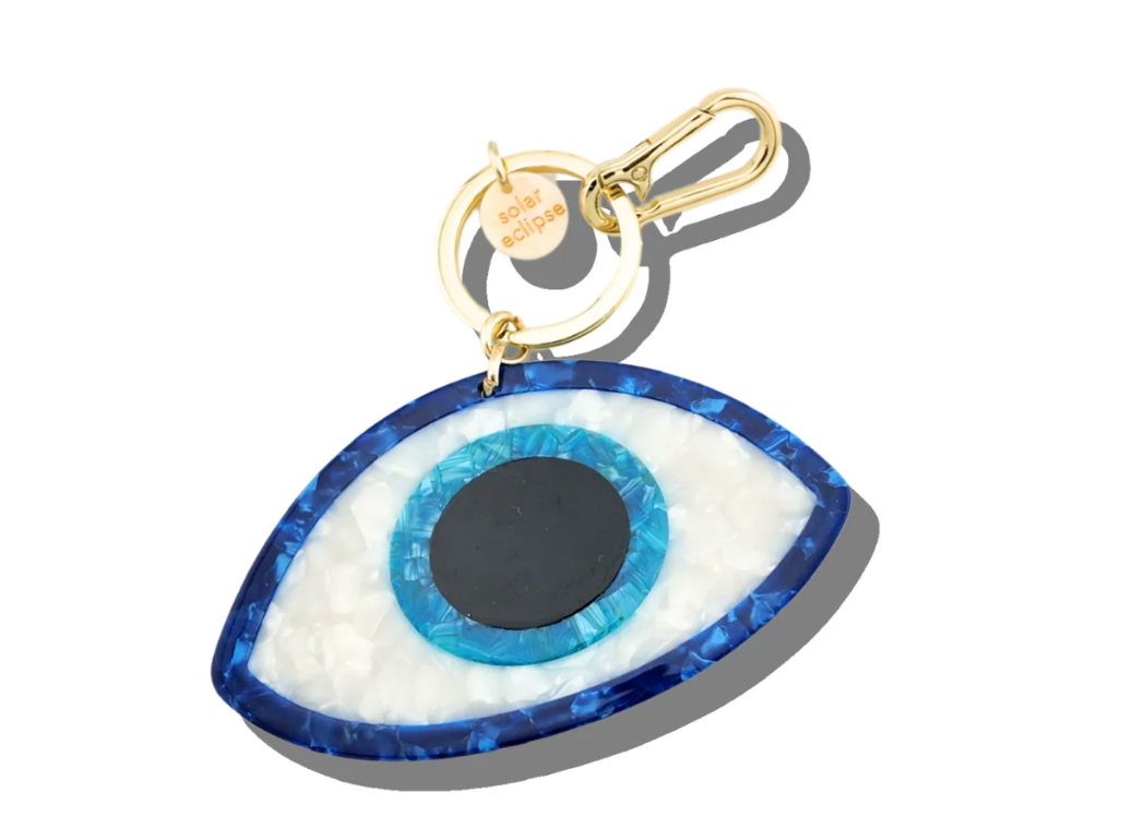 Hand-painted Evil Eye Bag Charm + Keychain