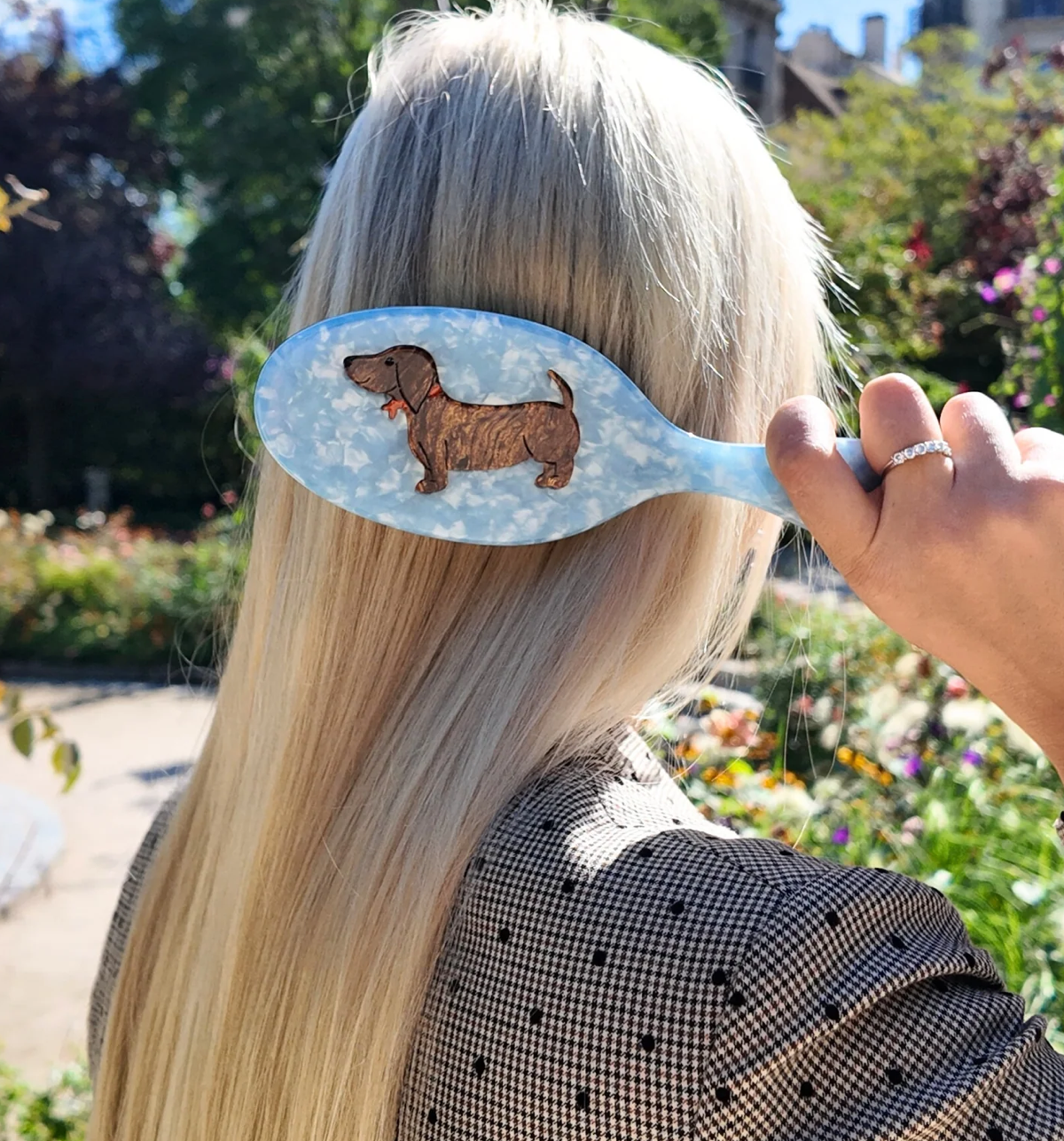 Hand-painted Dachshund Dog Amazing Hair Day Brush