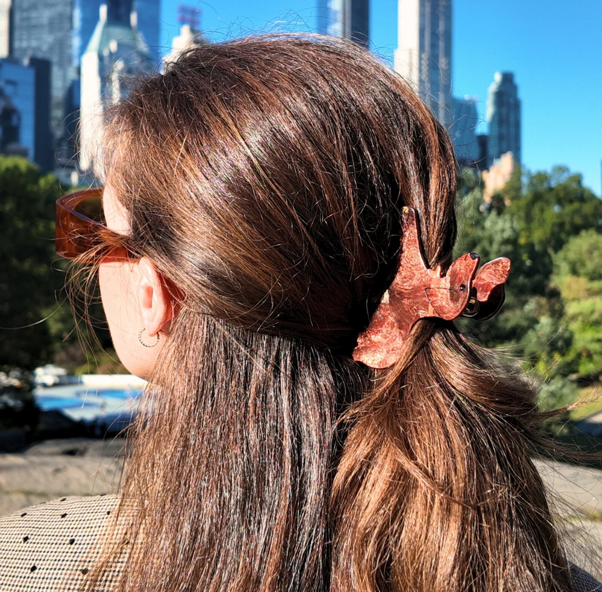 Hand-painted Dachshund Claw Hair Clip
