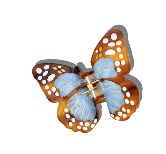 Hand-painted Boho Monarch Claw Hair Clip