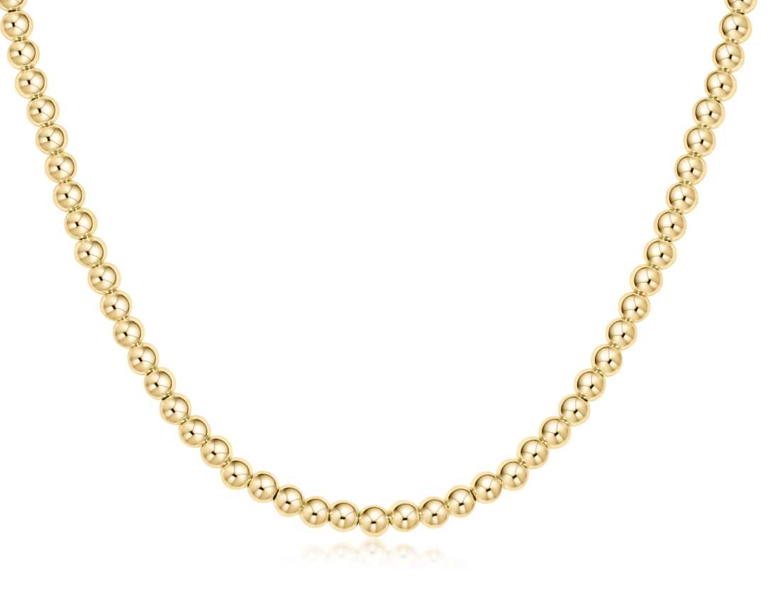 17" Choker Beaded - Classic Gold 4mm