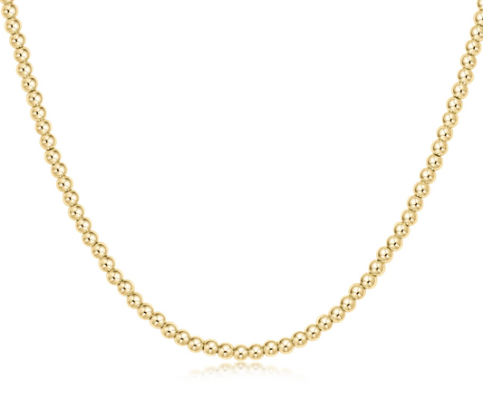 17" Choker Beaded - Classic Gold 3mm